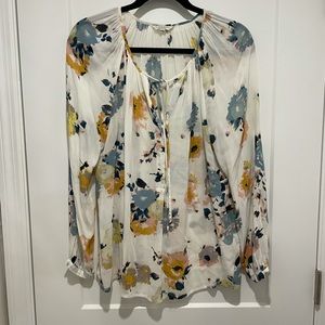 Lucky Brand Long Sleeve Floral Top